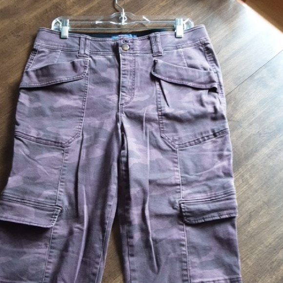 Size 14 Cargo EUC Purple Cargo Pants - Picture 1 of 3
